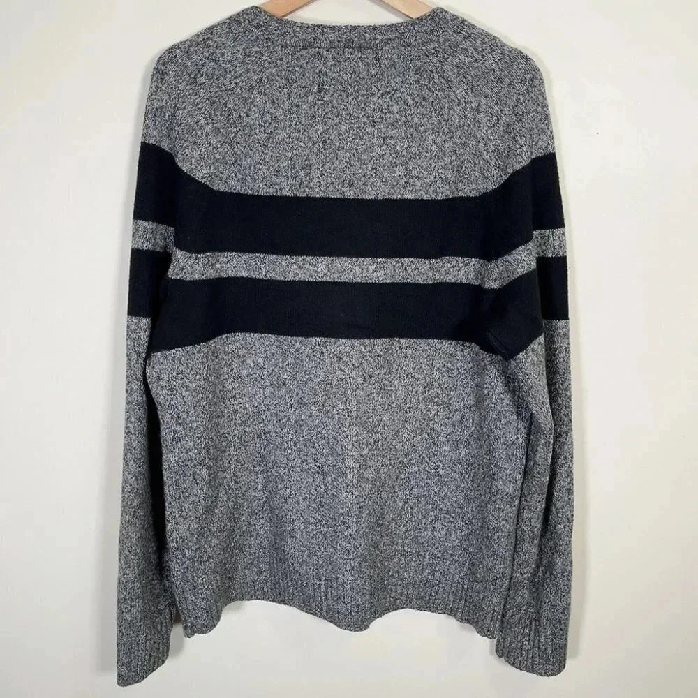 Banana Republic Two Black Stripped Grey Sweater